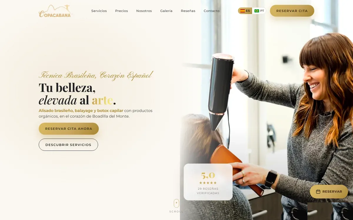 Site Copacabana Peluqueria